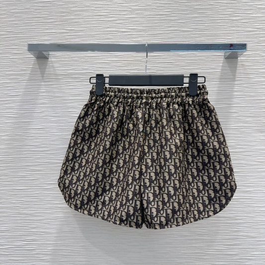 CD 25 Monogram Short Beige mix Brown Cotton