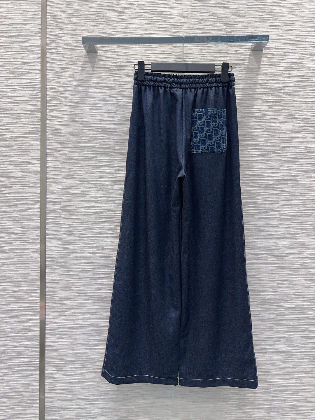 CD Wide-Leg Drawstring Dark Blue Polyester Viscose 351281