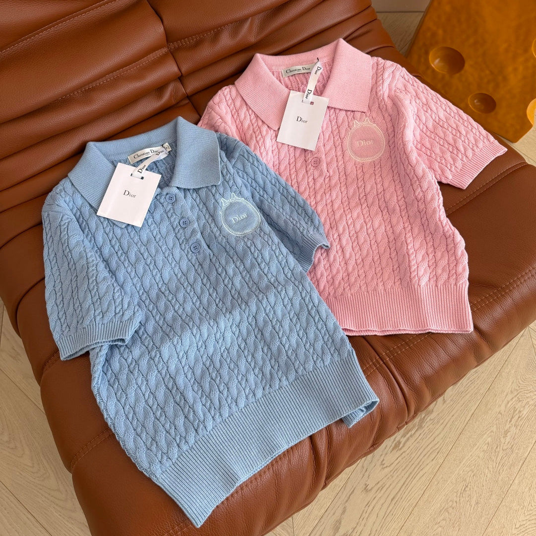 CD SS26 Dioramour Short-Sleeved Sweater Cashmere 348822