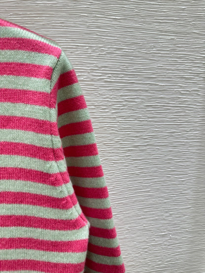 Chanel Cardigan Pink mix Gray Cachemire 232766