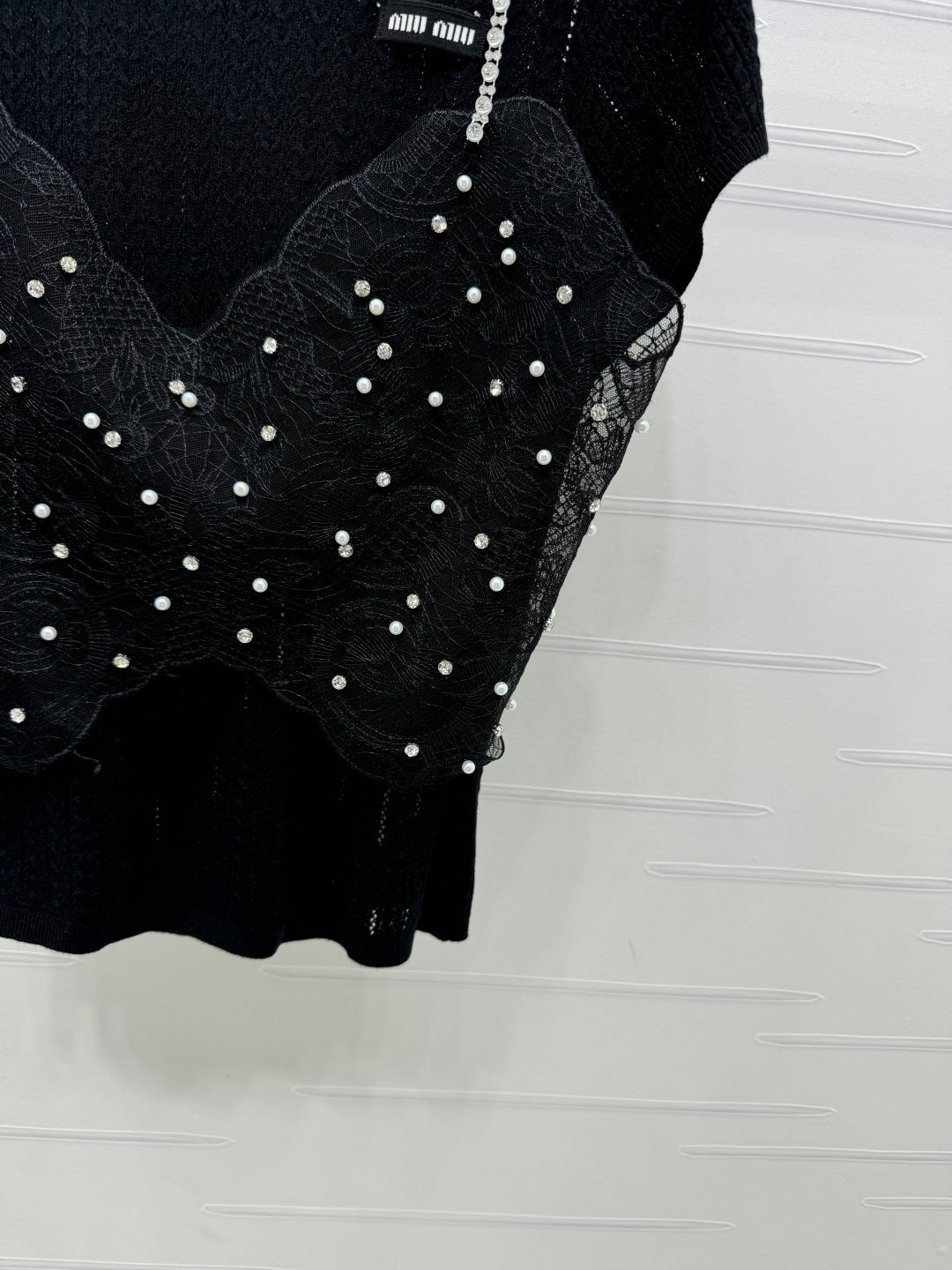 Miu 25 T- Shirt Wool with Lace 233541