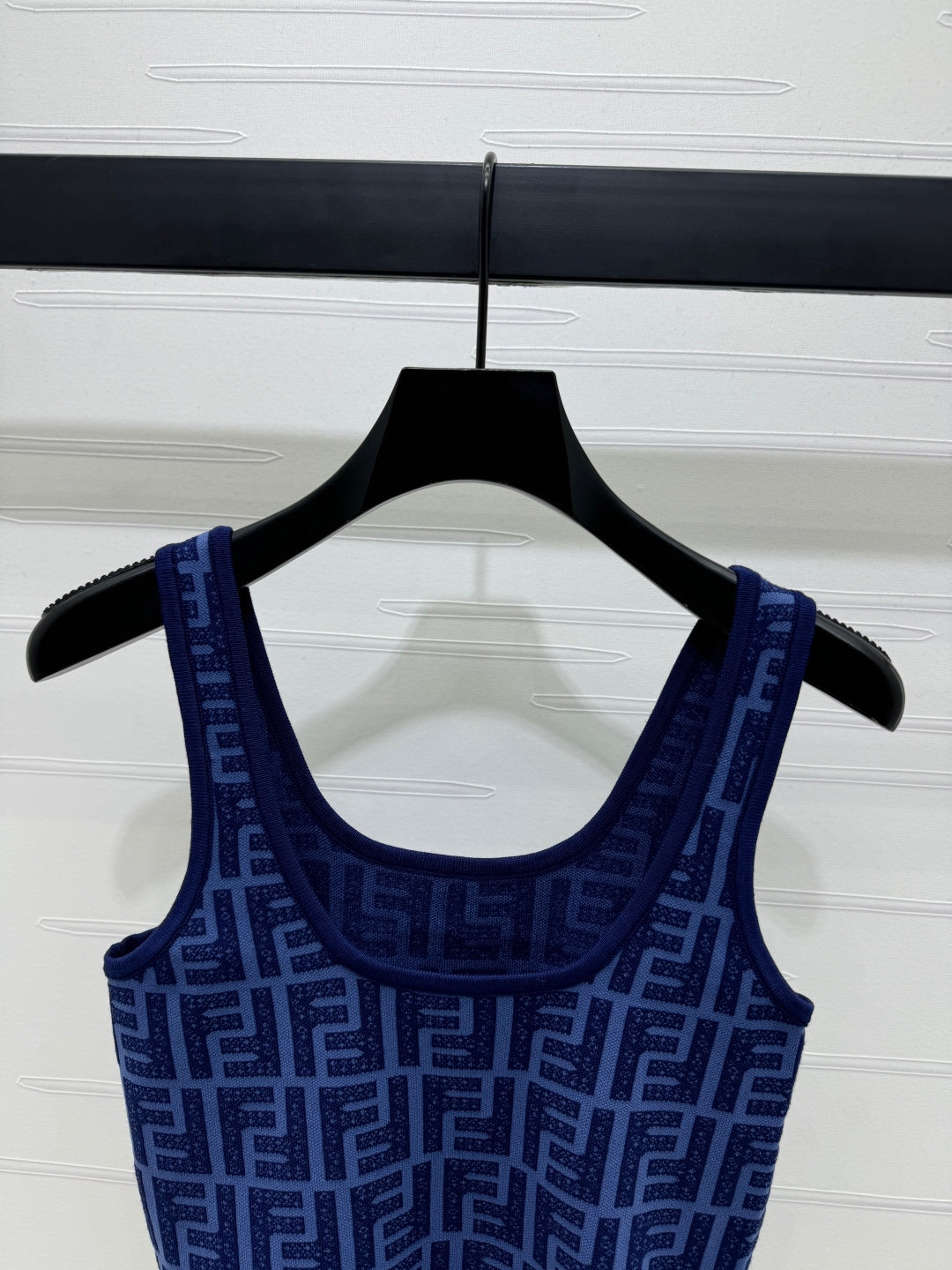 Fendi 25 Blue Knit Crop Top