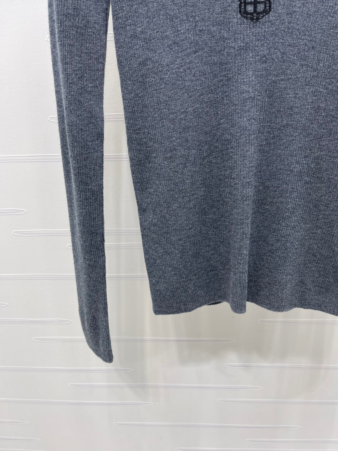 Prada Logo-Intarsia Wool Jumper Anthracite Grey Wool 351036