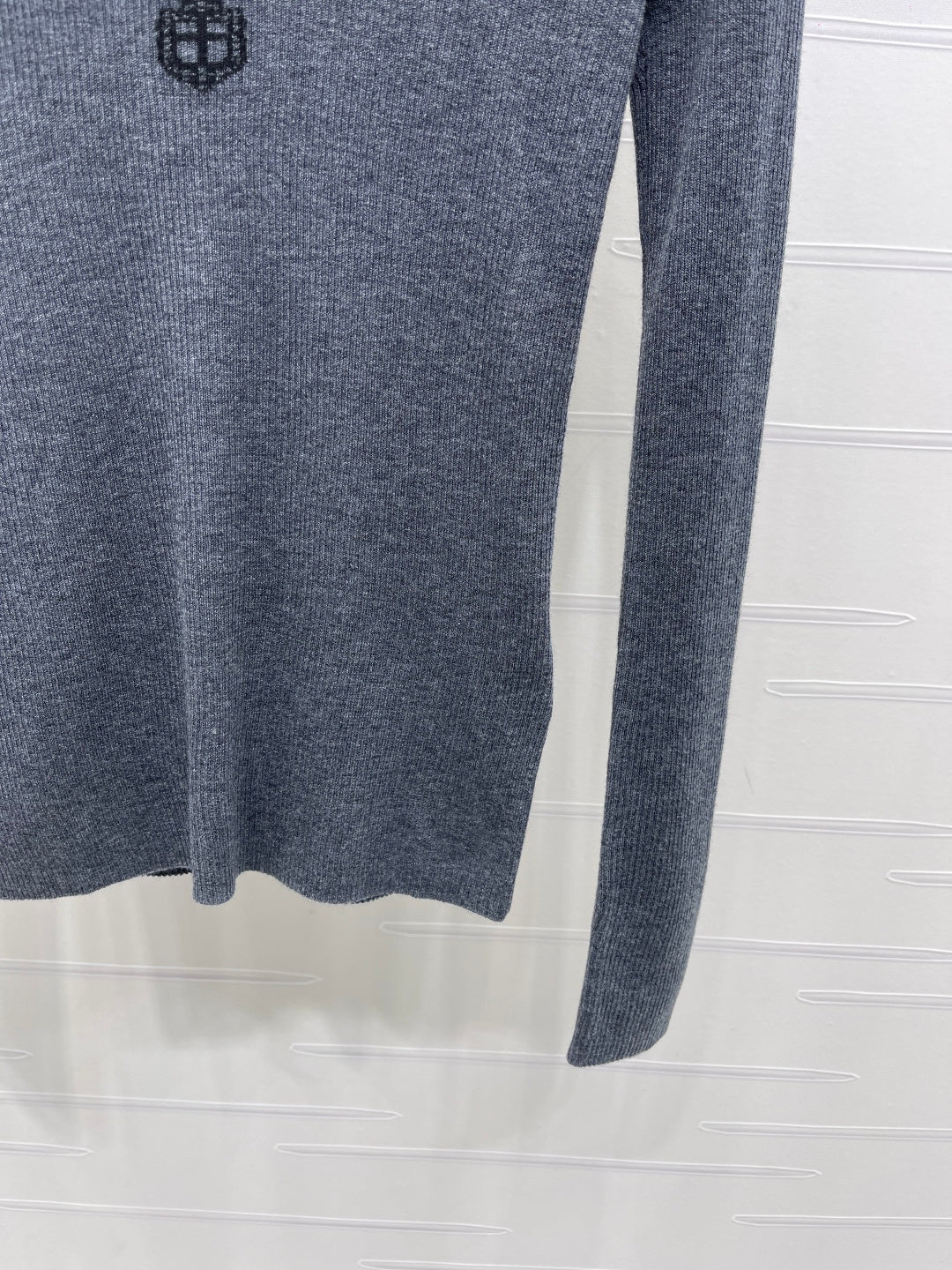 Prada Logo-Intarsia Wool Jumper Anthracite Grey Wool 351036