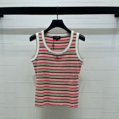 CC Sleeveless Striped Top Multicolor Tencel 351049