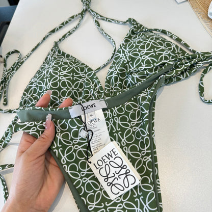 Loewe Bikini Monogram Green Cotton 185844