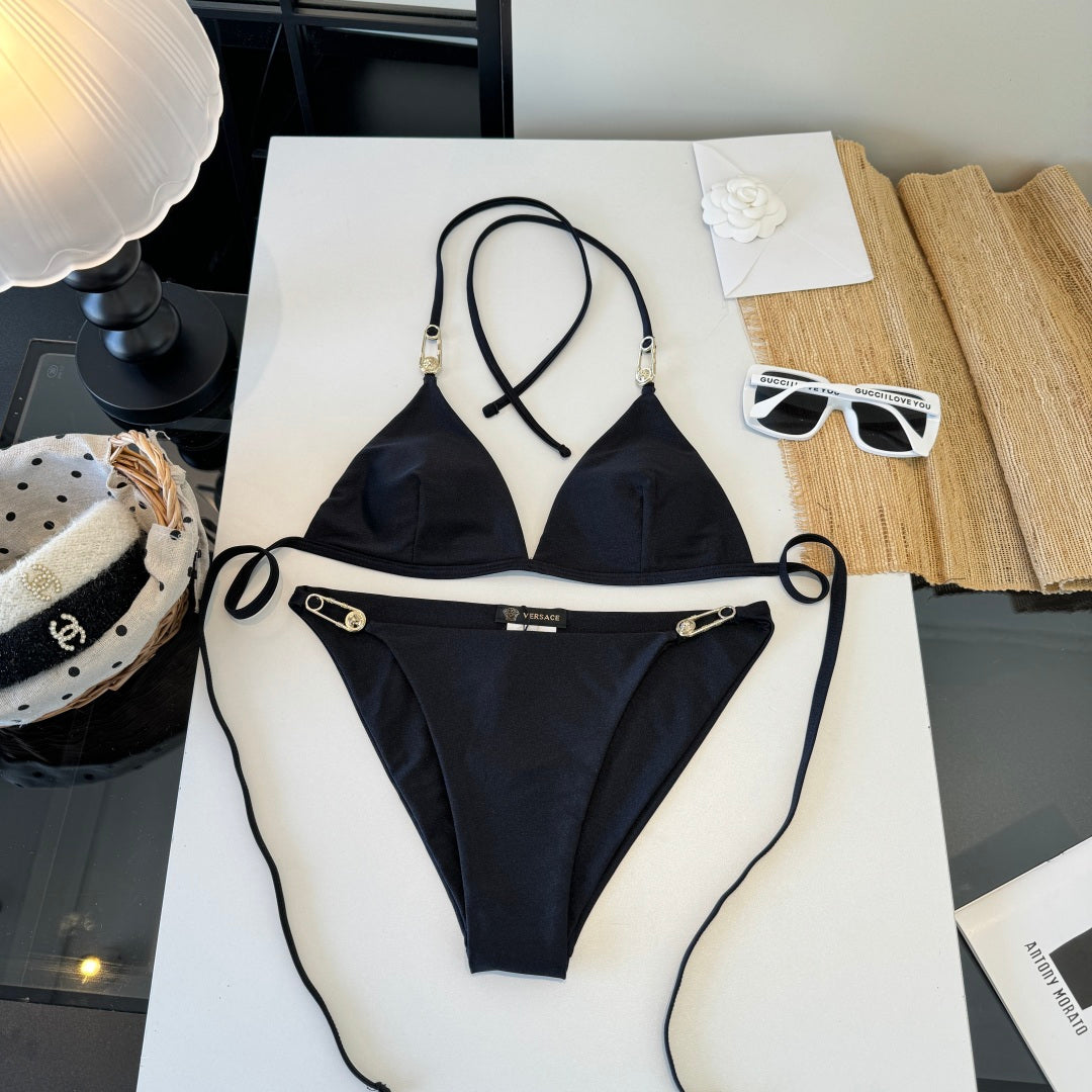 Versace Two-Piece Bikini Black 203036