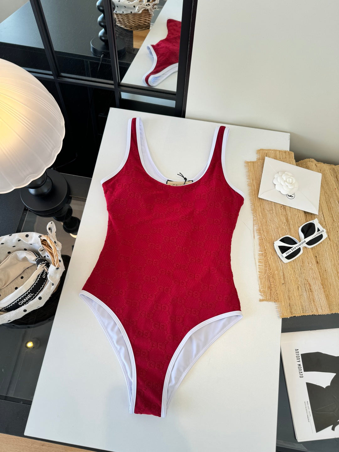 Gucci 26s One-Piece Red Cotton 184233