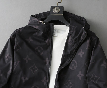 LV BLACK MONOGRAM HOODED JACKET 238975