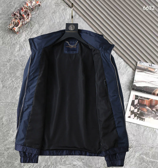 LV NAVY BLUE MONOGRAM HOODED JACKET 238985