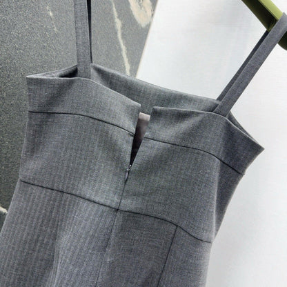 Gucci 25 Jumpsuit Gray Polyester Fiber
