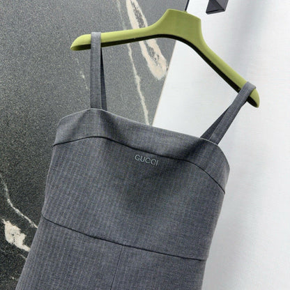 Gucci 25 Jumpsuit Gray Polyester Fiber