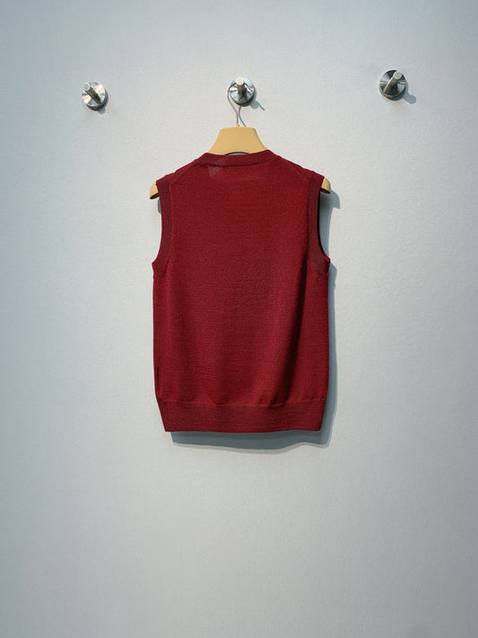 Miu Miu Sweater Vest Burgundy Wool 342085