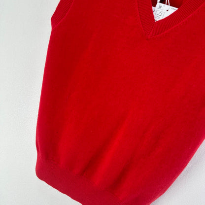 CC V-neck Vest Red Wool 346003