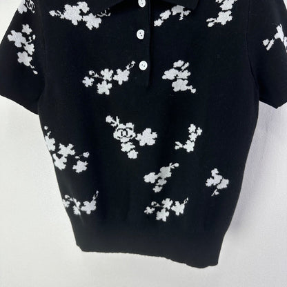 CC Polo Black & White Wool 346019