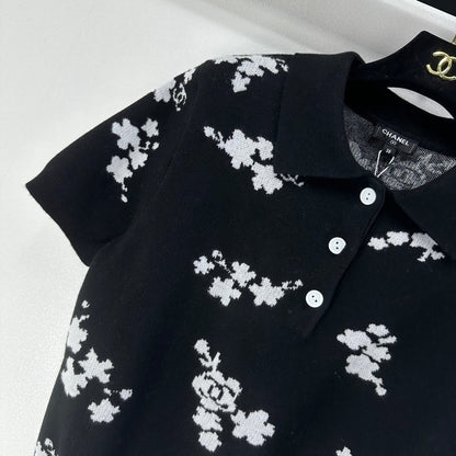 CC Polo Black & White Wool 346019