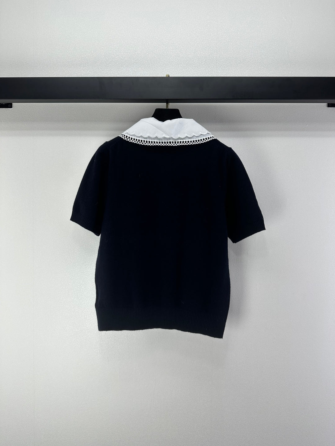 Miumiu 2026 Short-sleeved T-shirt Dark Blue Cashmere 349058