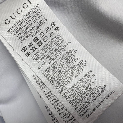 GG White Blue Cotton Jersey T-shirt With Print