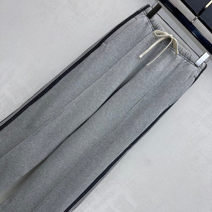 Miu Miu Fleece Pants Grey Cotton 341879