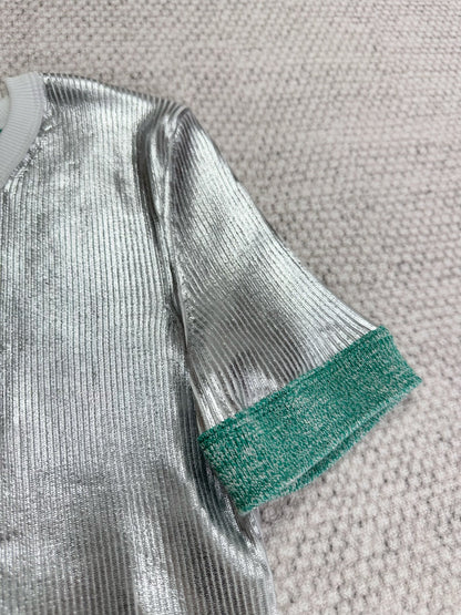 CC 25 Short Sleeves T- shirt Silver Cotton