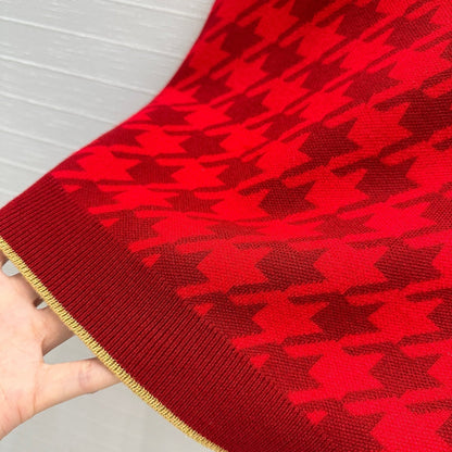 CD 25 Knitted Vest Top Red Wool Cashmere