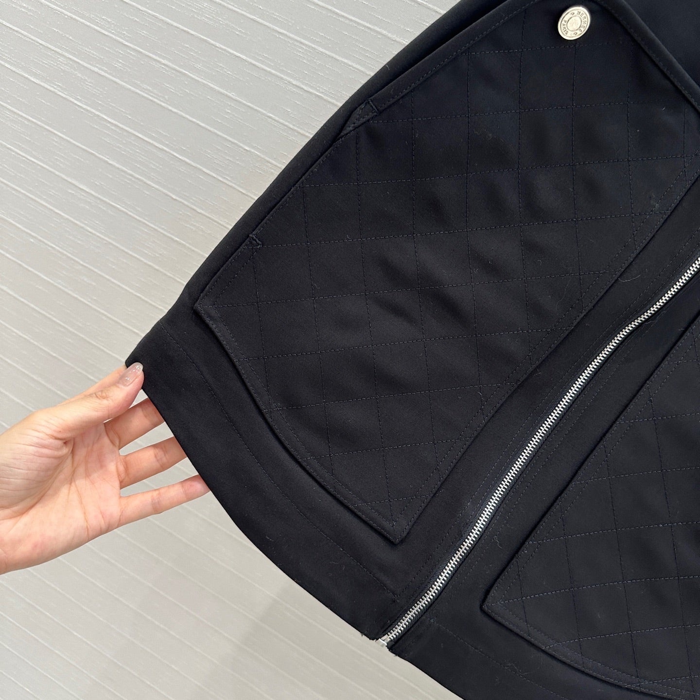 Hm 25 Zippered Skirt Black Cotton