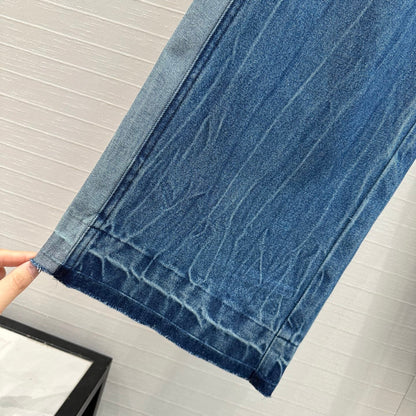 Miu Miu 25 Straight Jeans Blue Cotton