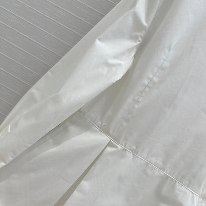 CD 25 Pleated Shirt White Cotton