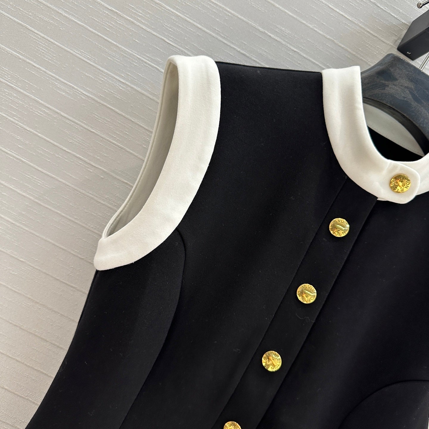 LV 25 Princess Seams Dress Black Polyester Cotton