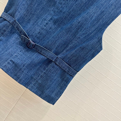 CD 25 Denim Vest Blue Cotton