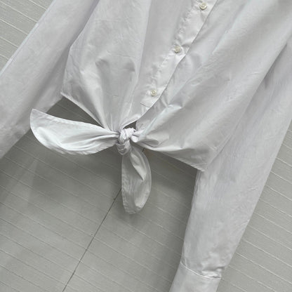 CD 25 Bow Tie Shirt White Cotton