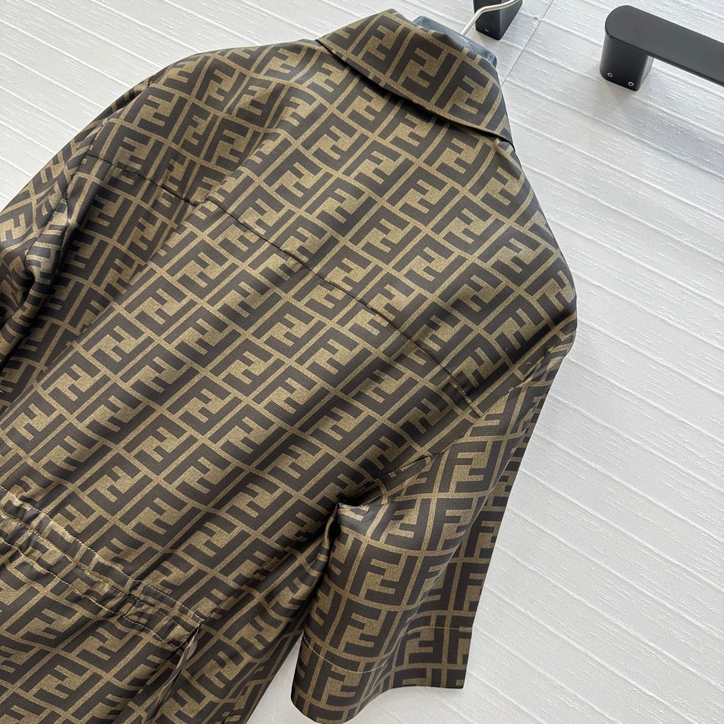 Fendi 25 Shirt Dress Khaki Silk