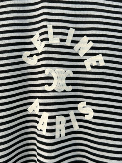 Celine Striped T-shirt Black White Cotton