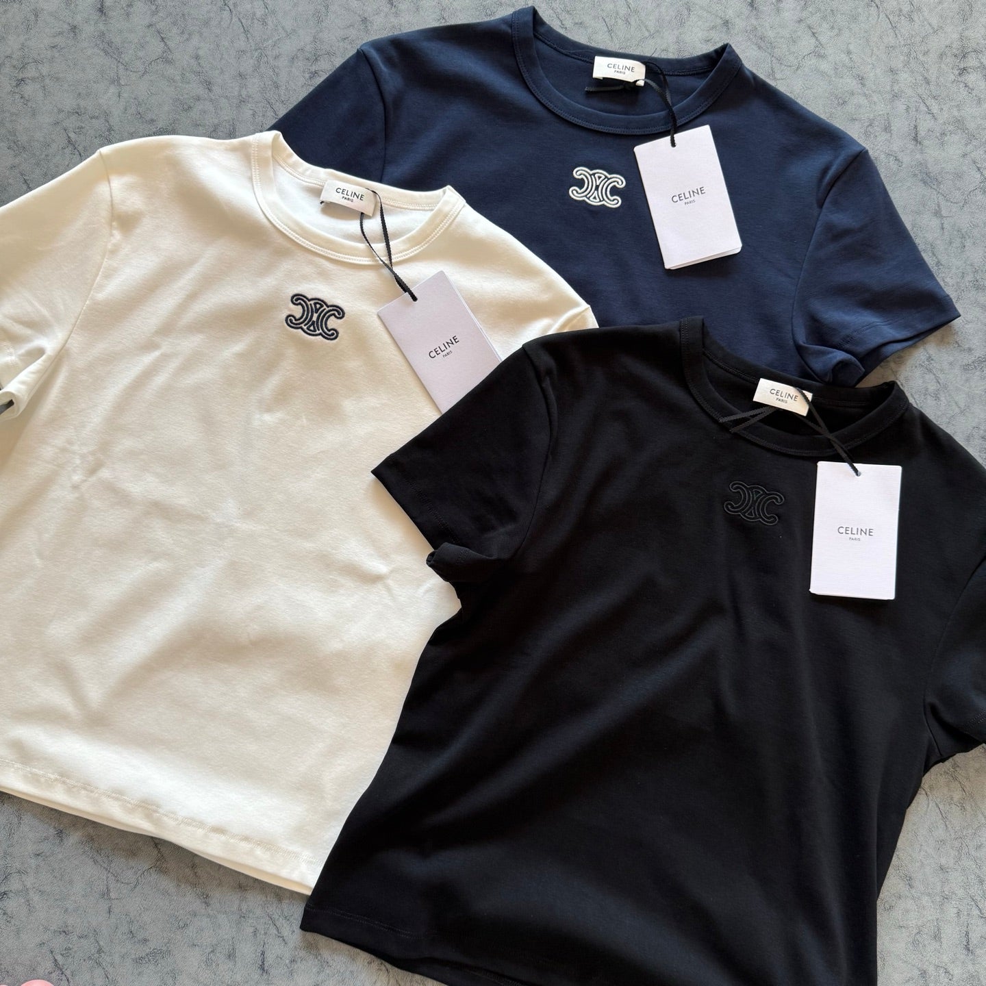 Celine SS26 Slim Fit Embroidered T-Shirt Cotton 350450