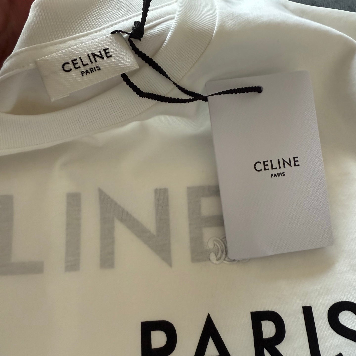 Celine SS26 Double Layered T-Shirt White Cotton 350462