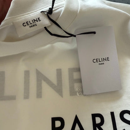 Celine SS26 Double Layered T-Shirt White Cotton 350462