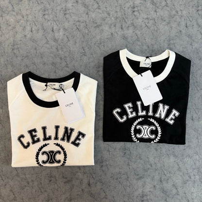 Celine SS26 Fitted short-sleeved T-shirt Cotton 350428