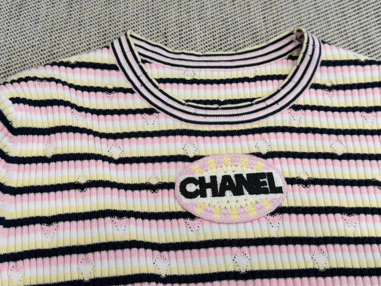 Chanel T- Shirt Pink Yellow mix Black Tencel 232702
