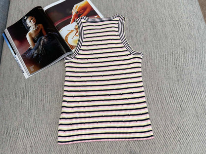 Chanel Tank Top Multicolor Tencel 232700