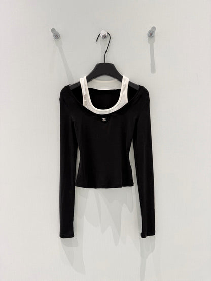 CC Layered Long Sleeve Tee Tencel Wool 351220