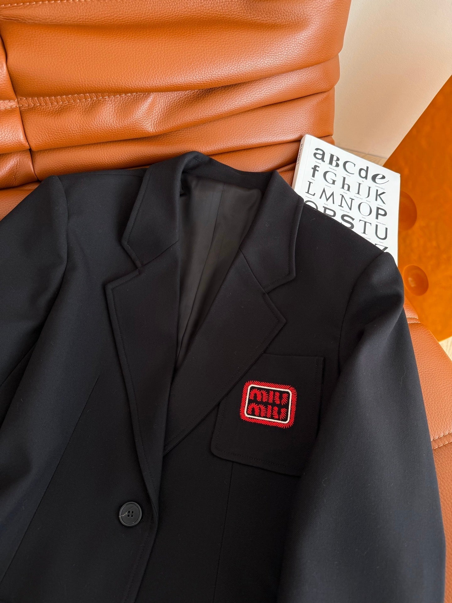 Miu Miu 25 Suit Jacket Black Wool Polyester