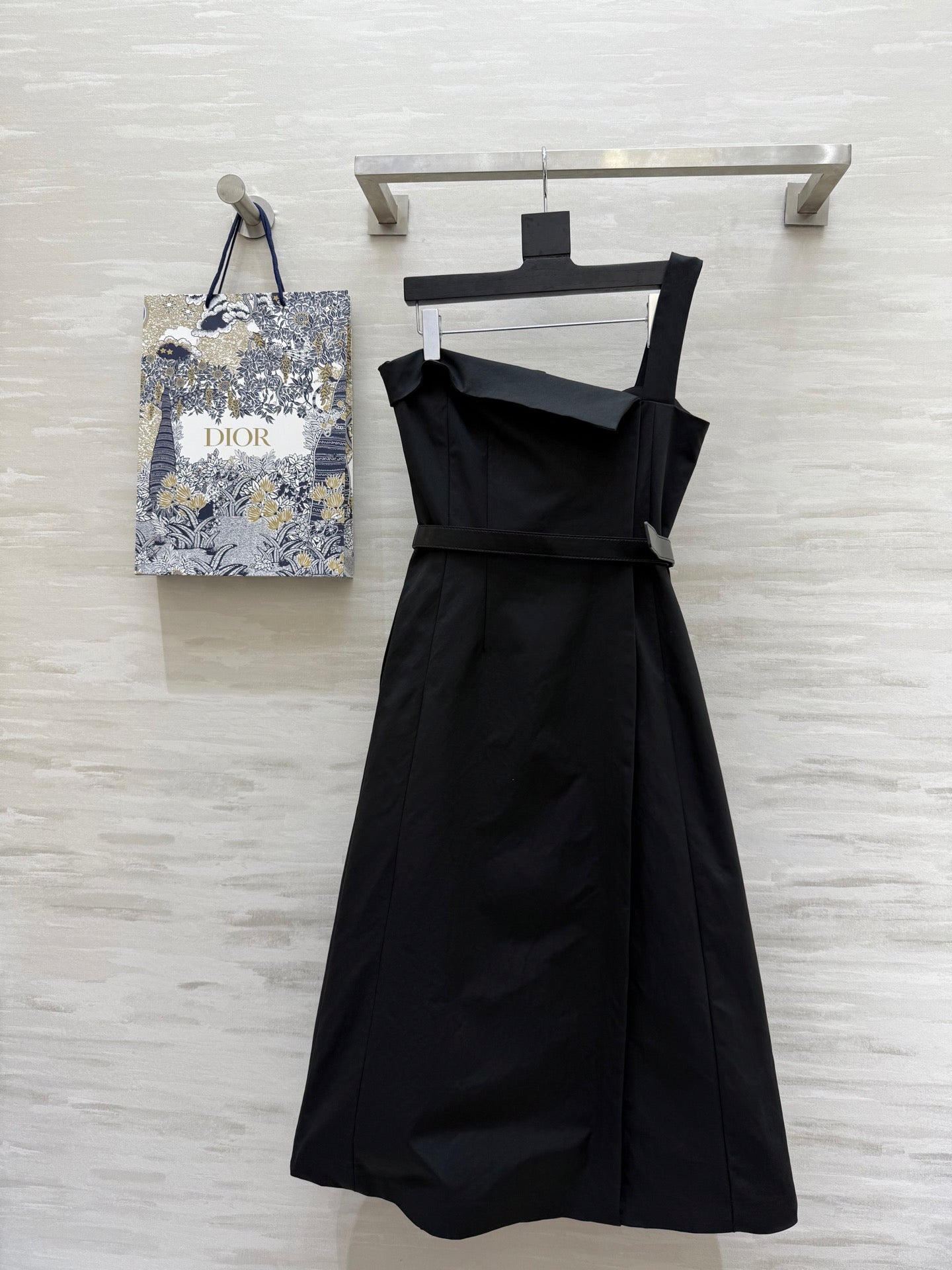 CD 25 One-shoulder Suspender Tube Top Dress Black Cotton