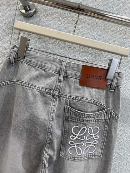 Loewe 25 Pant Gray Cotton 223219