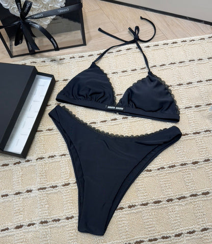 Miu Swimsuits Black Cotton 180544
