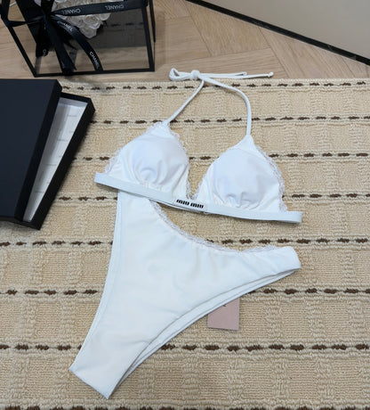 Miu Swimsuits White Cotton 180545