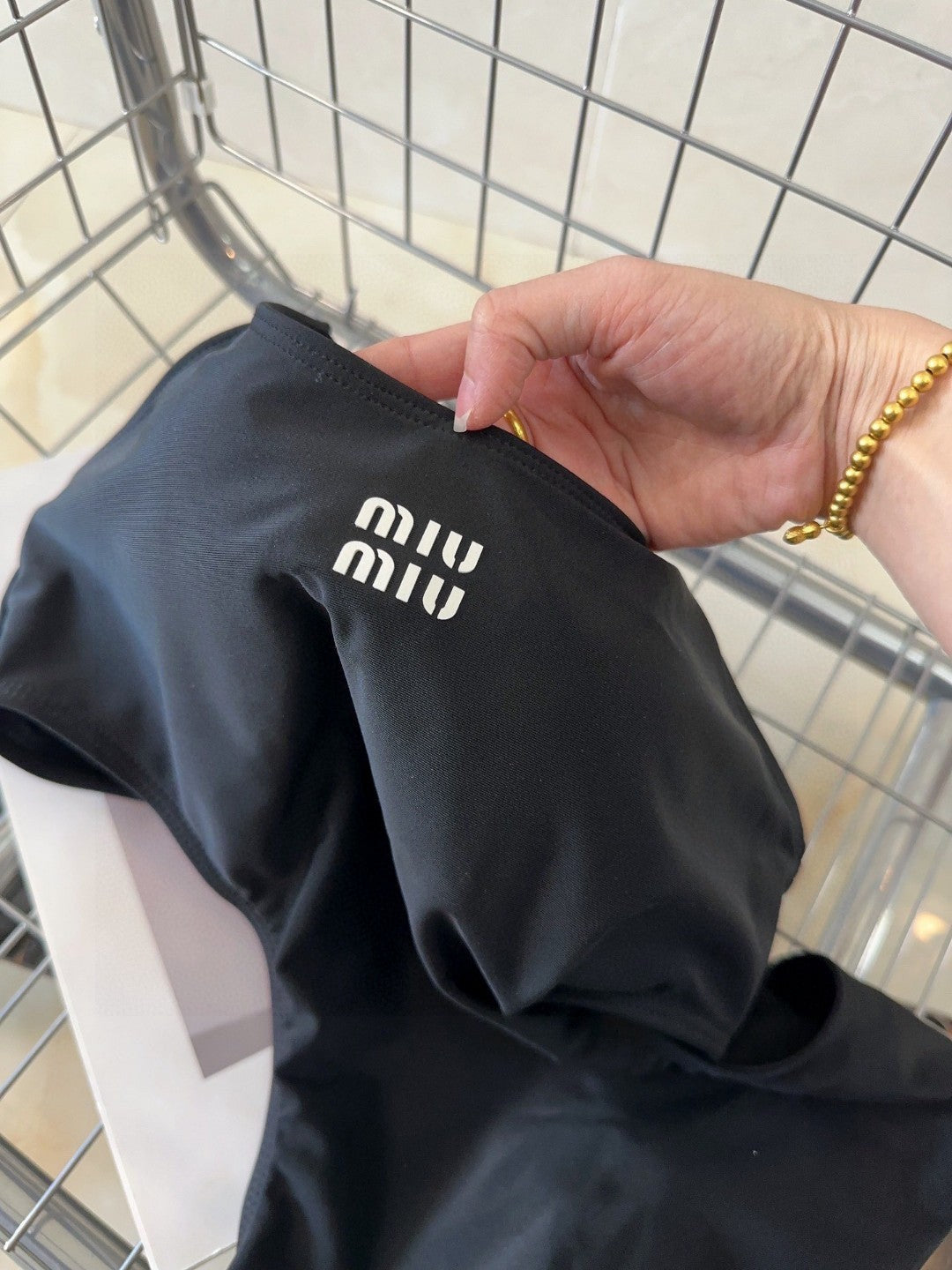 Miu Swimsuits Black Cotton 180534
