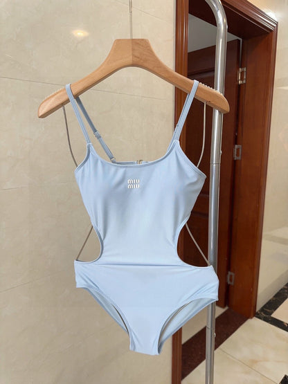 Miu Swimsuits Light Blue Cotton 180533