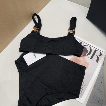Celine Swimsuits Black Cotton 180529