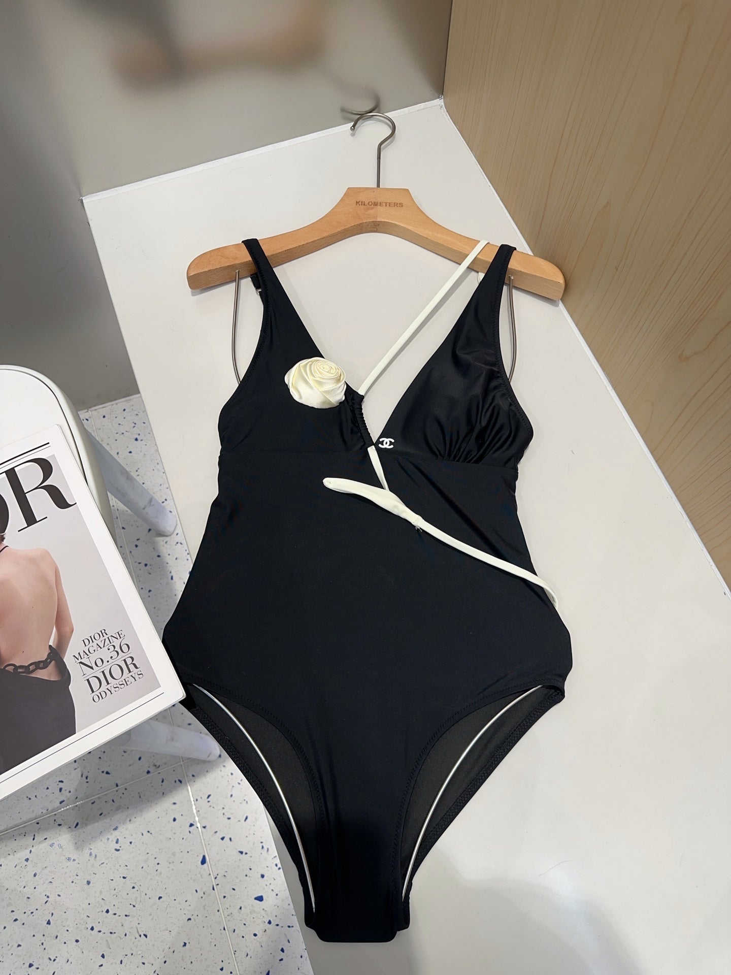 Chanel Swimsuits Black Cotton 180537