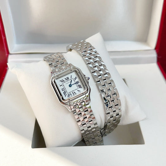Panthere 22mm Silver Double Chain 44cm